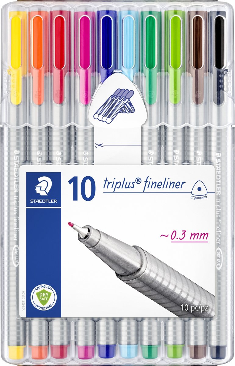 Staedtler Triplus Fineliner | 10 farver