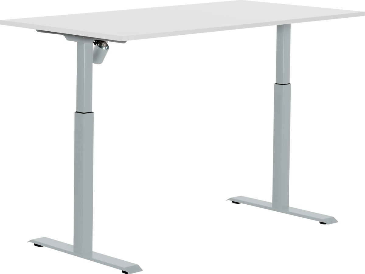 Sun-Flex I hæve/sænkebord, 160x80, Grå/hvid