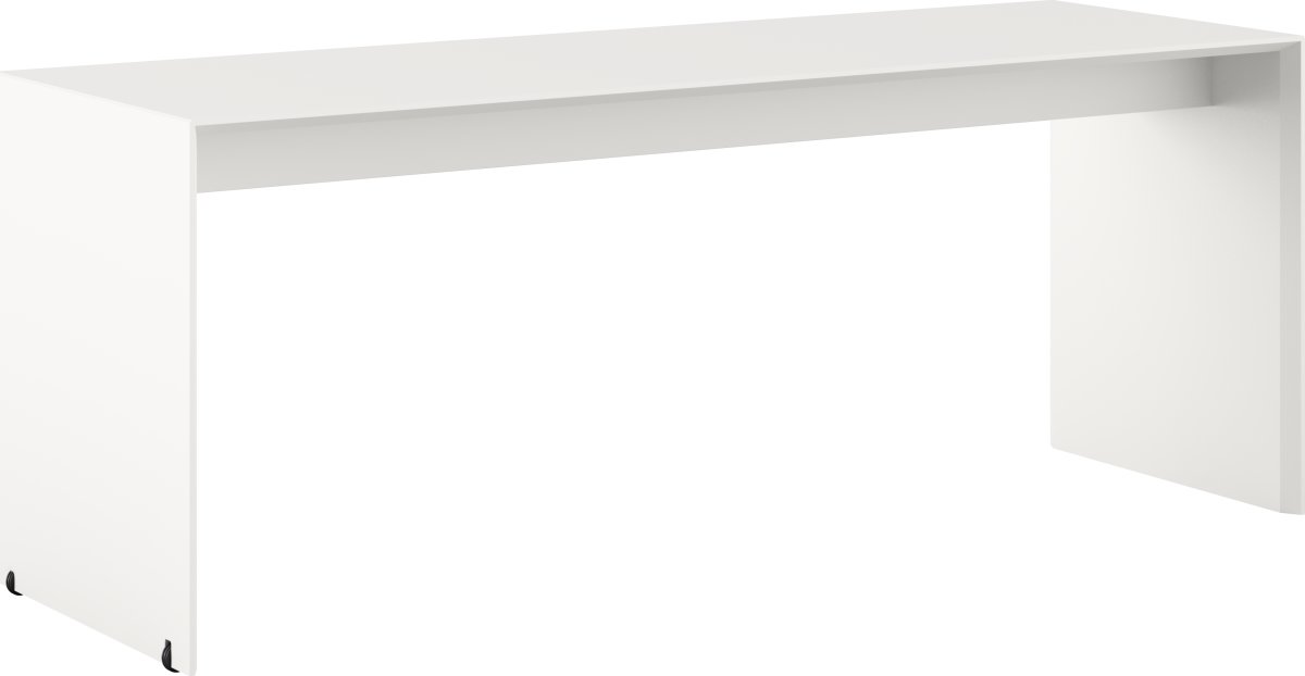 Andersen Højbord 240x80x93 cm, hvid laminat/eg