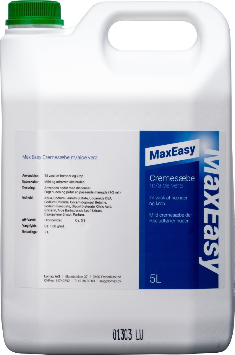 Max Easy Creme håndsæbe | Aleo Vera | 5 L