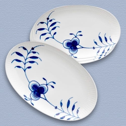 Royal Copenhagen Blå Mega Asiet, 23 cm, 4 stk.