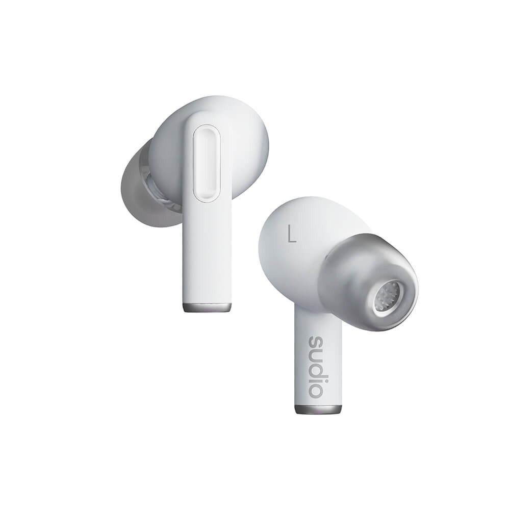 Sudio A1 Pro ANC in-ear høretelefoner, hvid