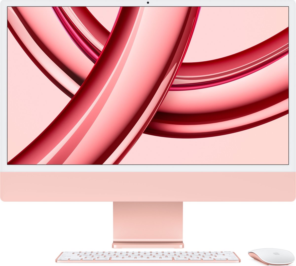 Apple iMac M3 24”, 256 GB, 8 CPU, 8 GPU, lyserød
