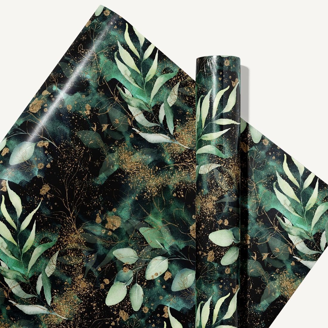 Gavepapir, Lux Green, 57cm x 120m