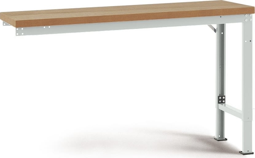 Manuflex prof arb.bord,200x70,Multiplex,Grå,Tilbyg