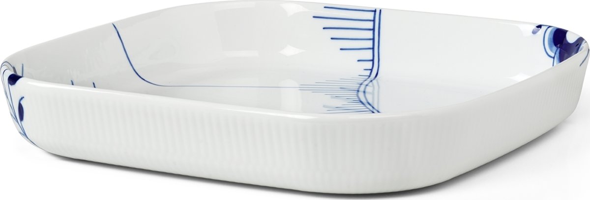 Royal Copenhagen Blå Mega Riflet Ovnfast Fad 30x30