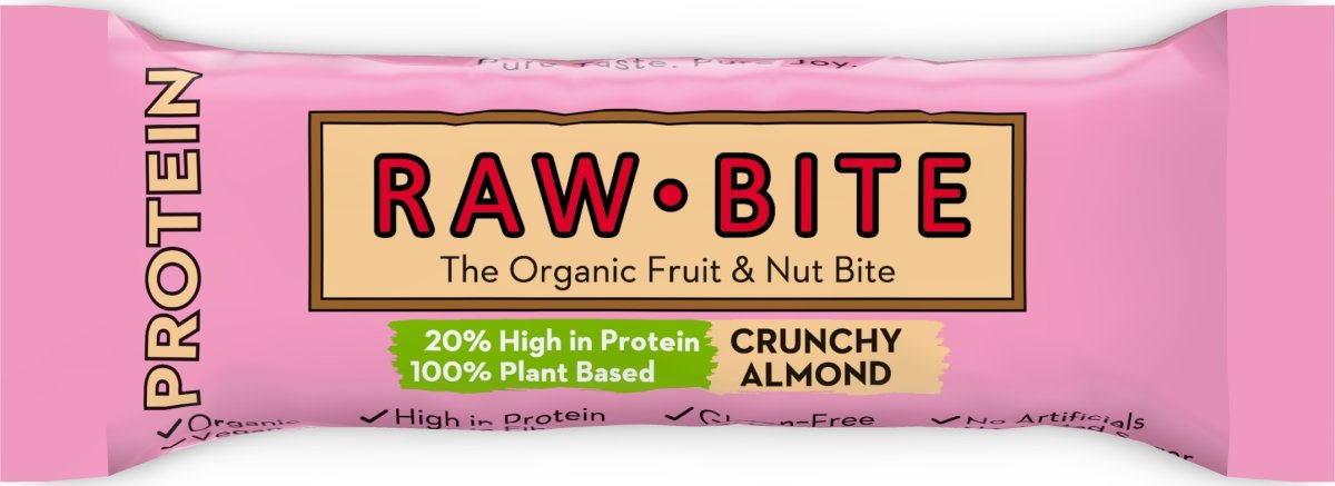 Rawbite Protein Crunchy Almond Snackbar, 45 g