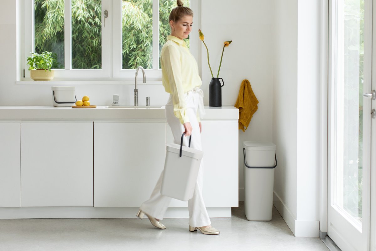 Brabantia Sort&Go, Sortering, 6 L, lysegrå
