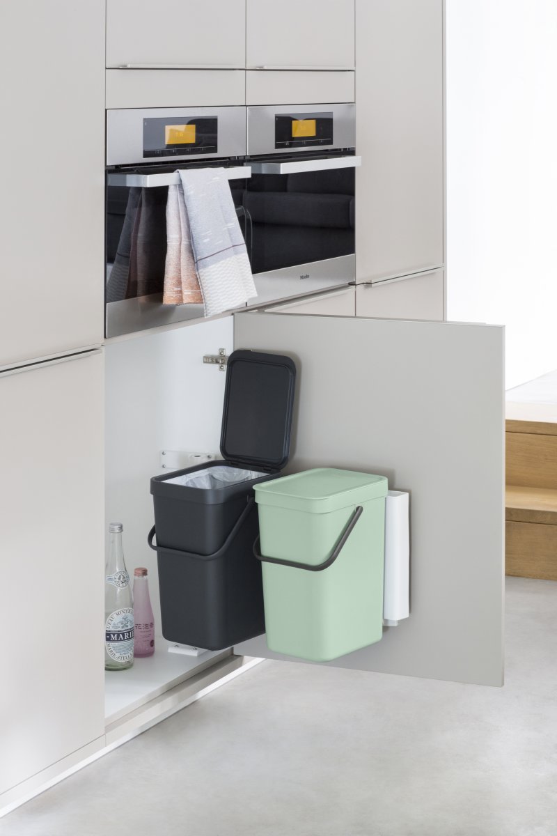 Brabantia Sort&Go, Built-in, 2x12 L, grå/grøn