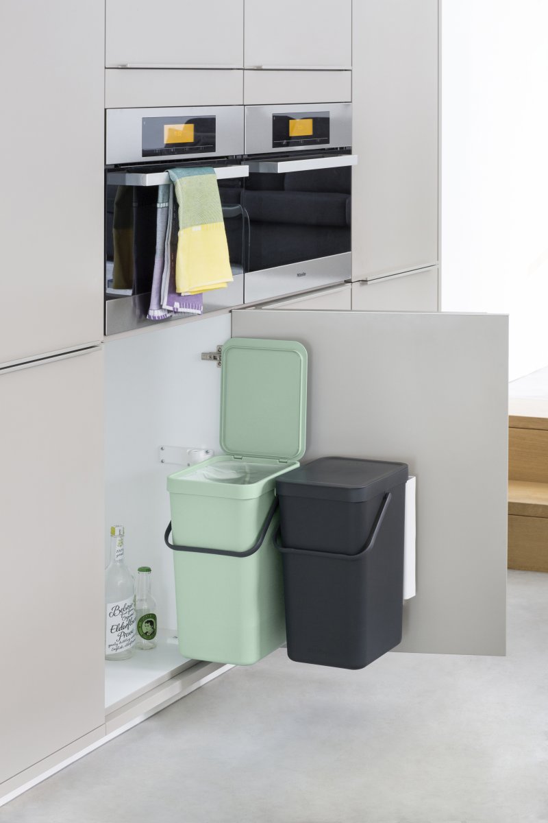 Brabantia Sort&Go, Built-in, 2x16 L, grå/grøn