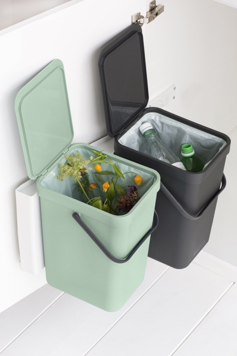Brabantia Sort&Go, Built-in, 2x12 L, grå/grøn