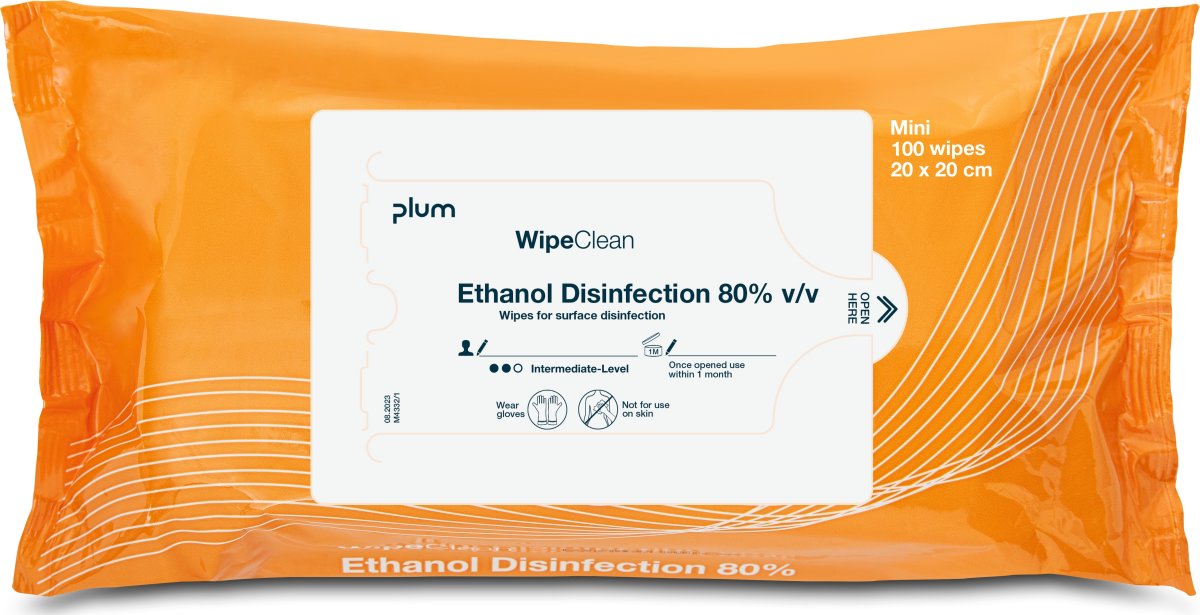Plum WipeClean 80% | Wipes | Mini | 100 stk