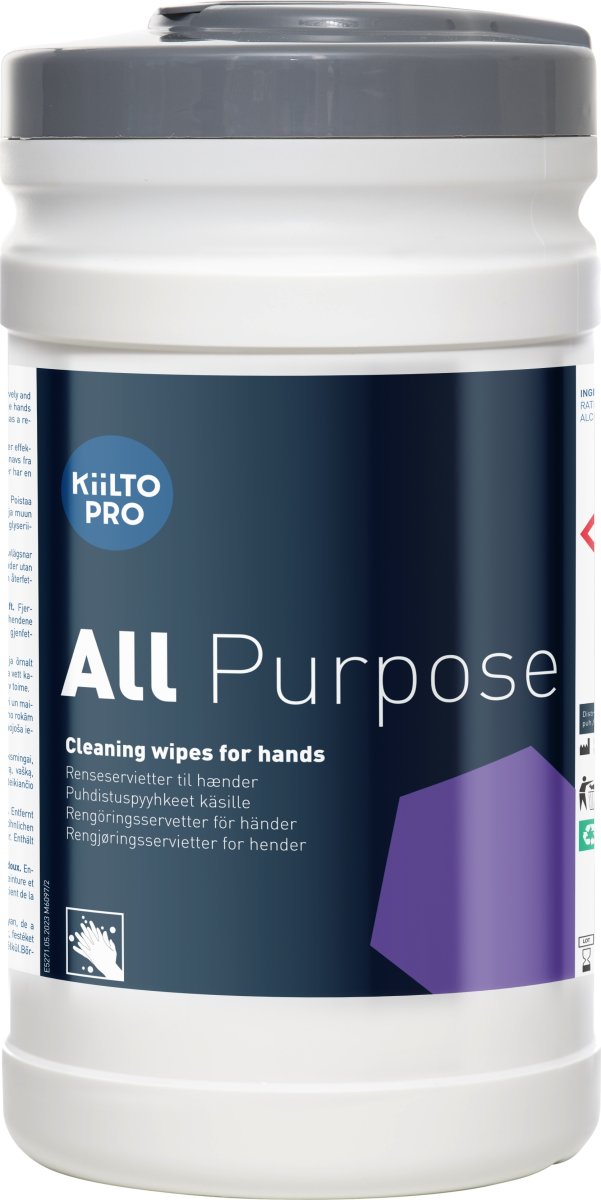 Kiilto Pro All Purpose Håndrens, 100 wipes