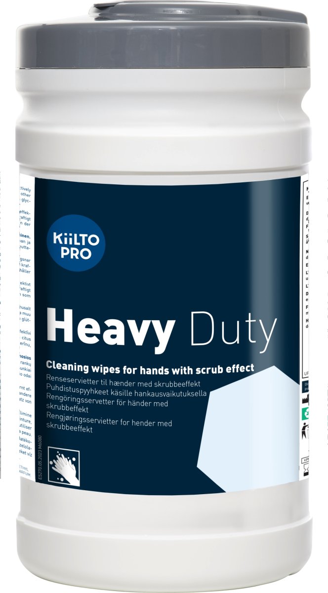 Kiilto Pro Heavy Duty Håndrens, 75 wipes