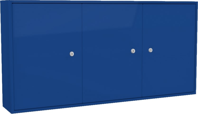Værktøjsskab model 3, 60x120x20 cm, Blå