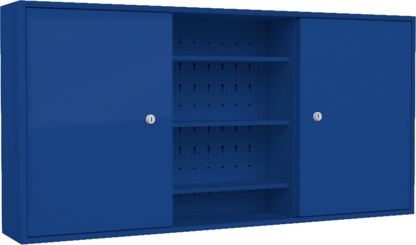 Værktøjsskab model 2, 60x120x20 cm, Blå