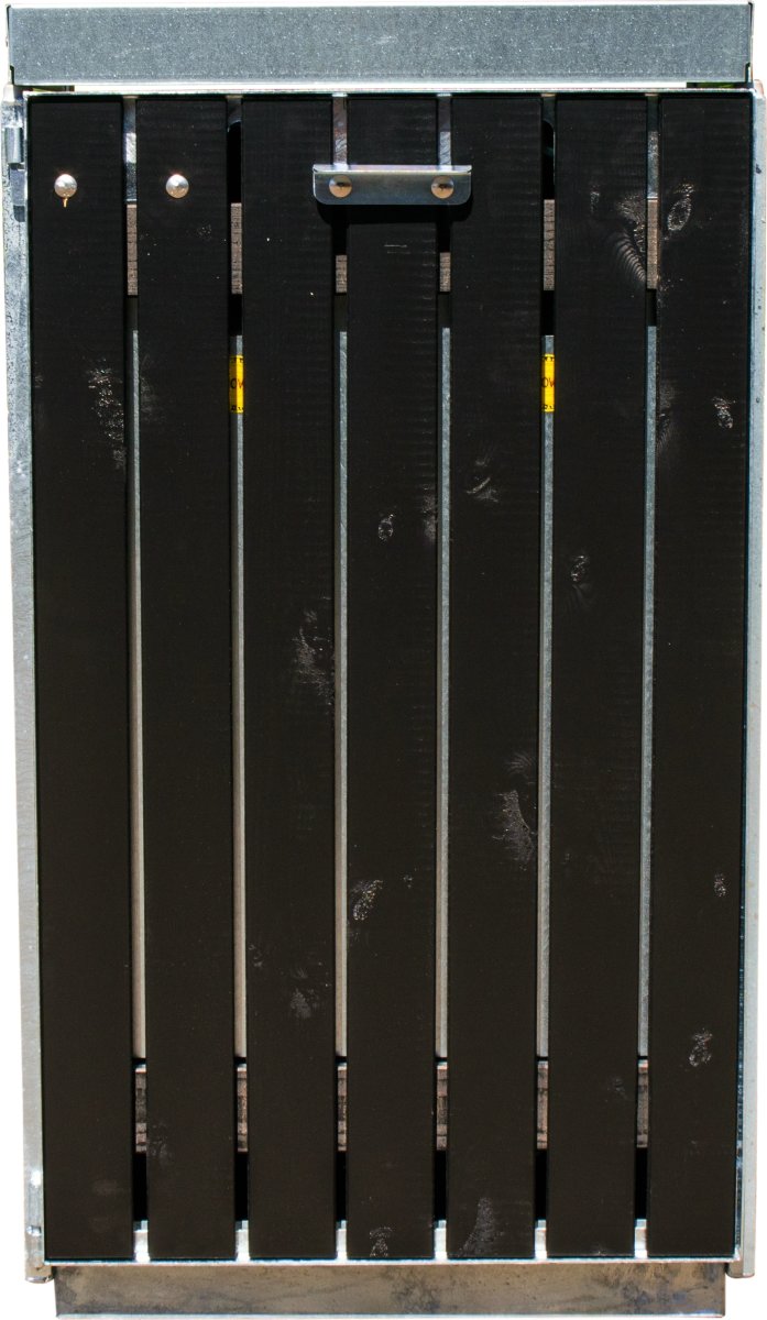 Kildesorteringsstativ, sort, 2 stålindsatser