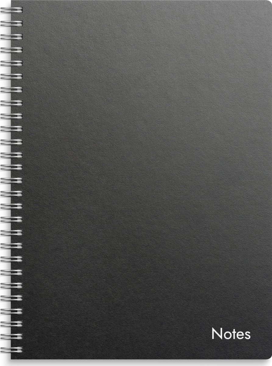 Burde Notesbog, A5, linjeret, sort