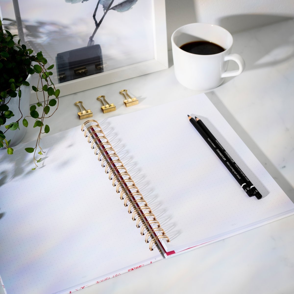 Burde Dotnotes Notesbog, A5, blomster