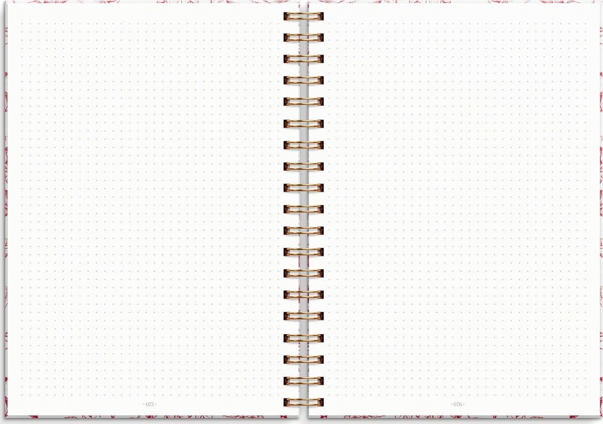 Burde Dotnotes Notesbog, A5, blomster