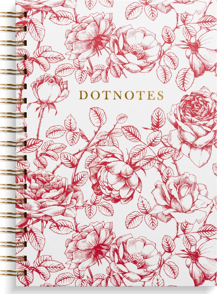 Burde Dotnotes Notesbog, A5, blomster