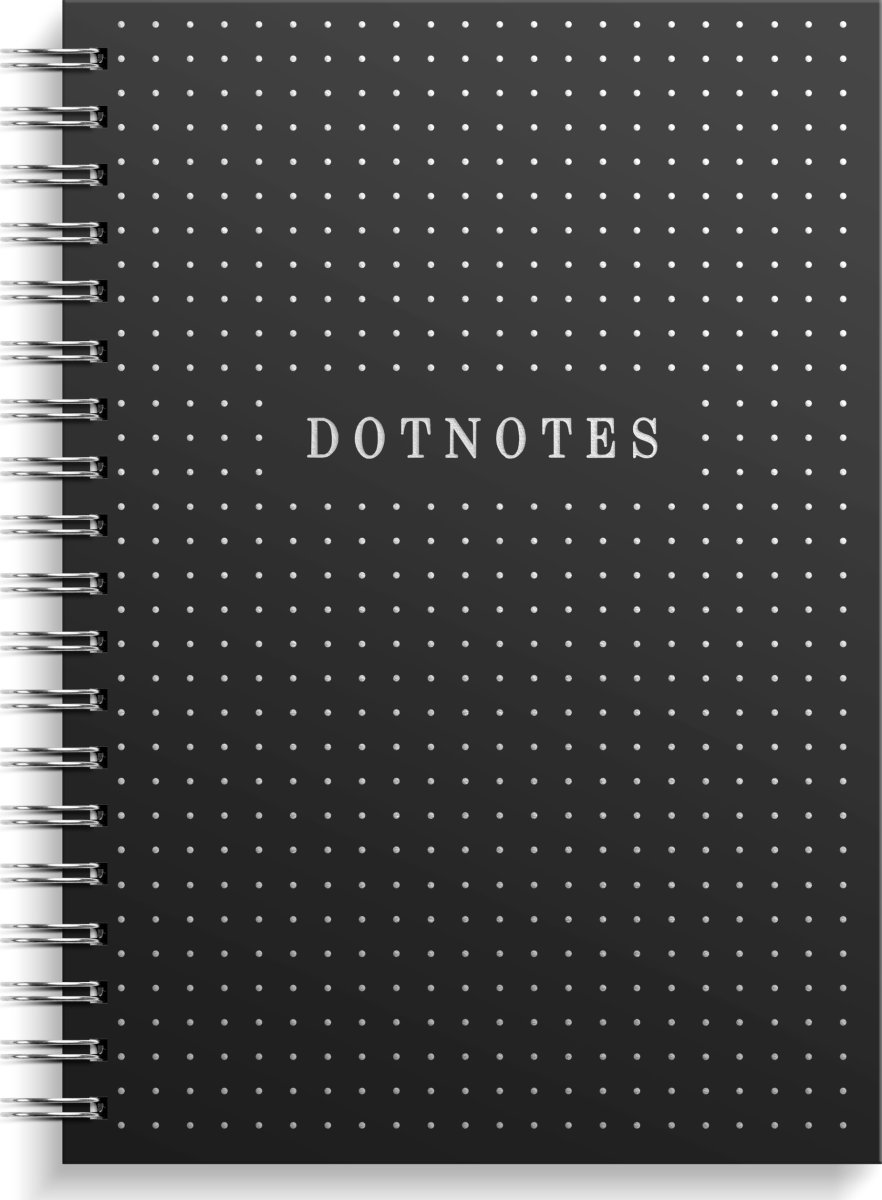 Burde Dotnotes Notesbog, B5, sort