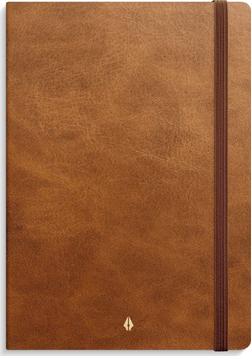 Burde Deluxe Notesbog, A5, linjeret, brown