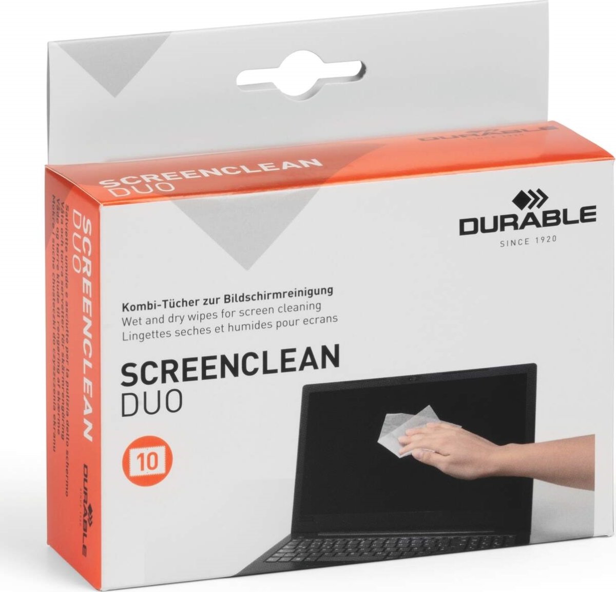 Durable Screenclean Duo, 10 sæt