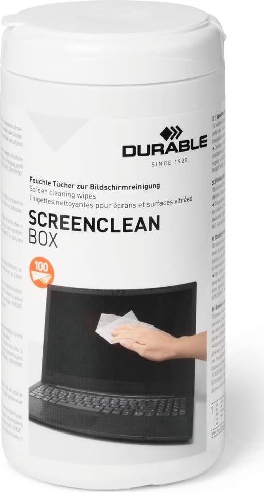 Durable Screenclean Box, 100 stk.