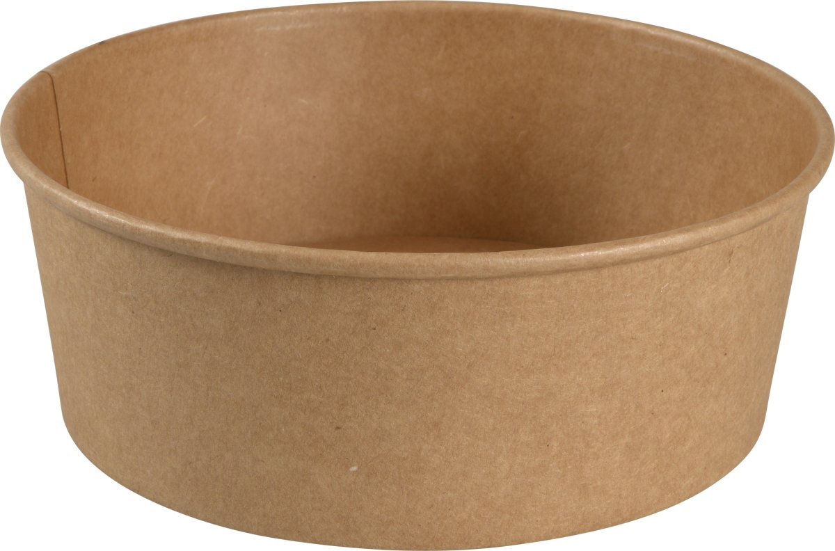 Papskål, Rund, Brun, 1100ml, 50 stk