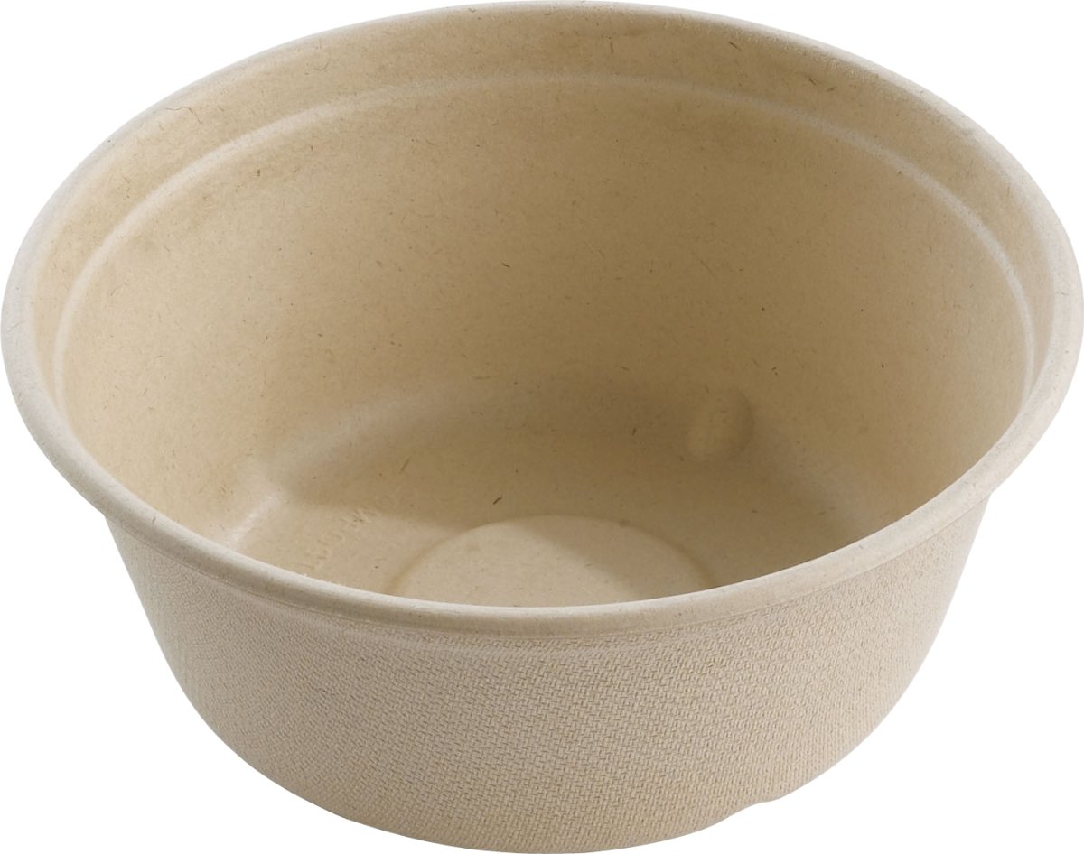 Fiberskål, Sukkerrør, Brun, 500ml, 125 stk