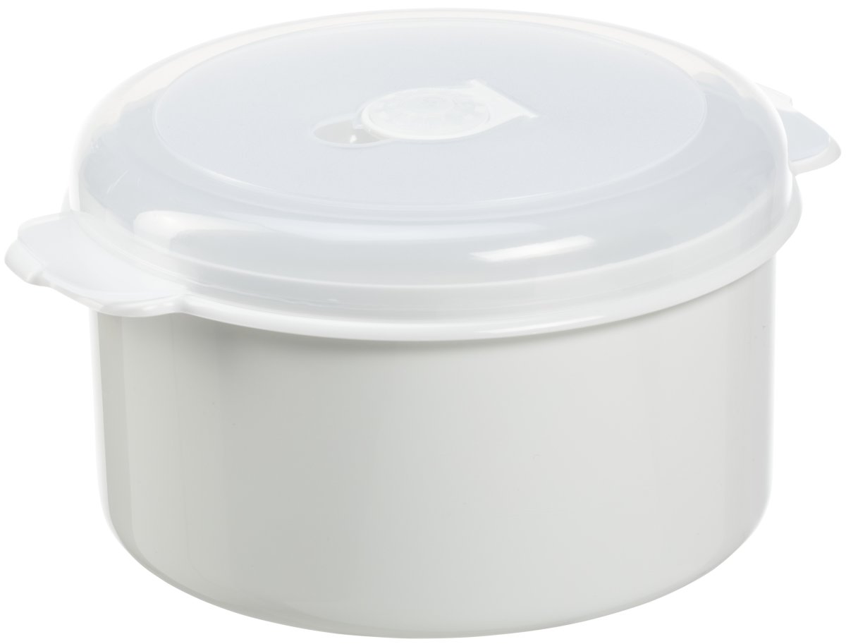 Microboks, Plast, Hvid, Rund, 2 L
