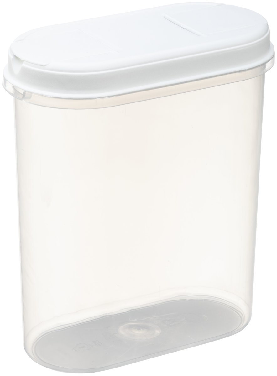 Dispenserboks, Plast, Hvid/Transparent, 2,4 L