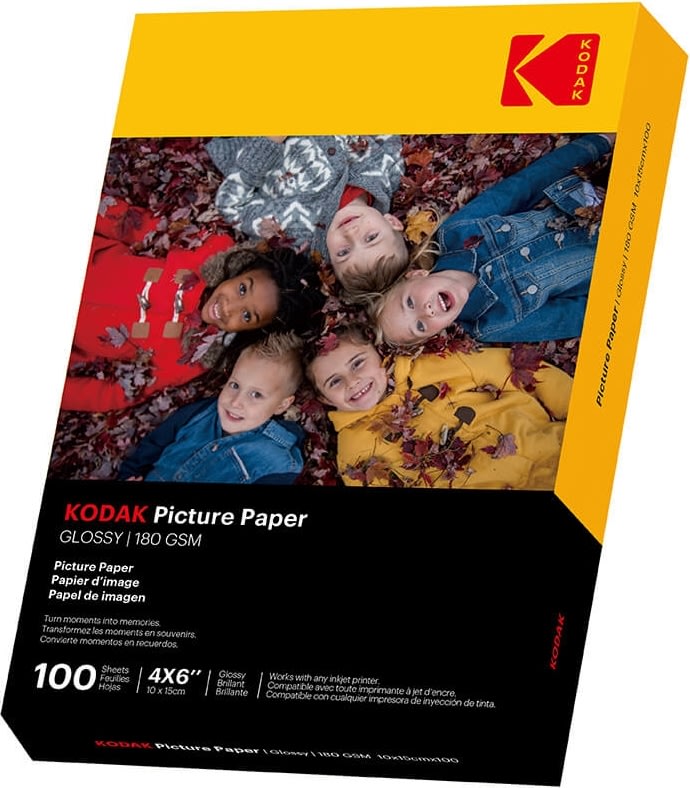 Kodak Blankt fotopapir, 10x15/180g/100ark