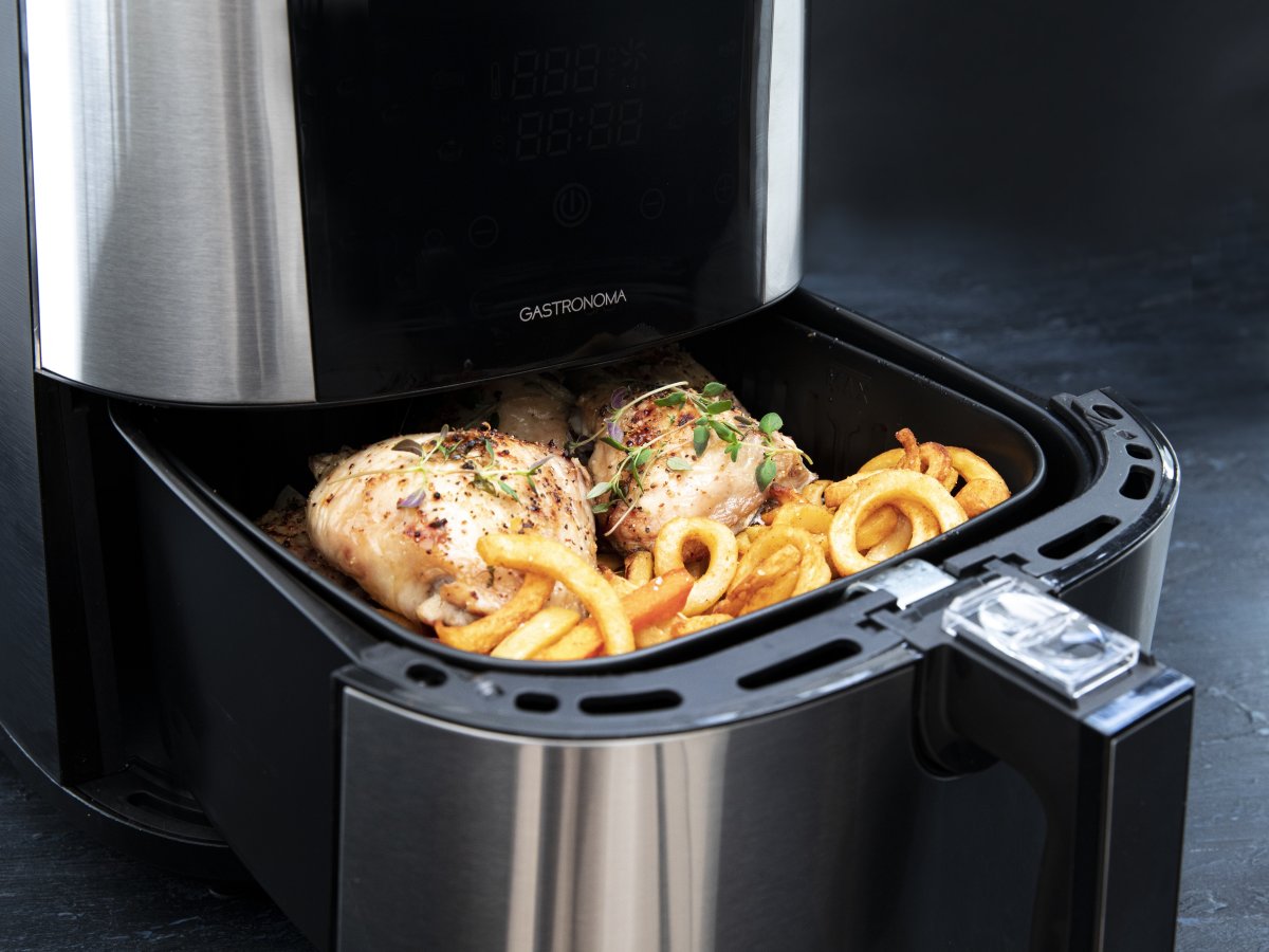 Gastronoma Low Fat Airfryer, 6 liter, sort