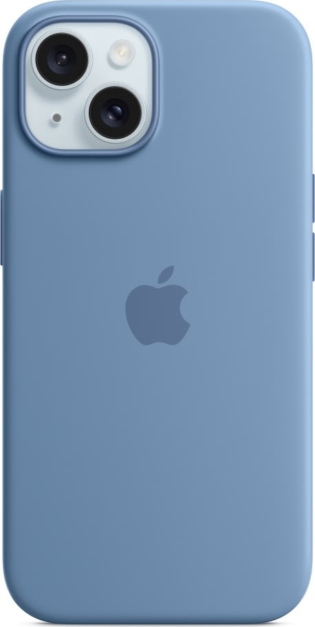 Apple iPhone 15 silikone cover m MagSafe vinterblå