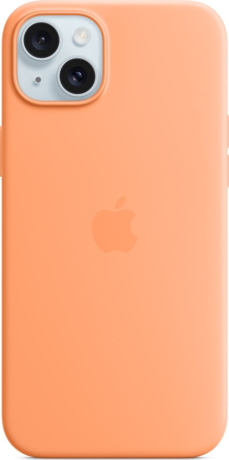 Apple iPhone 15 Plus silikone cover appelsinsorbet
