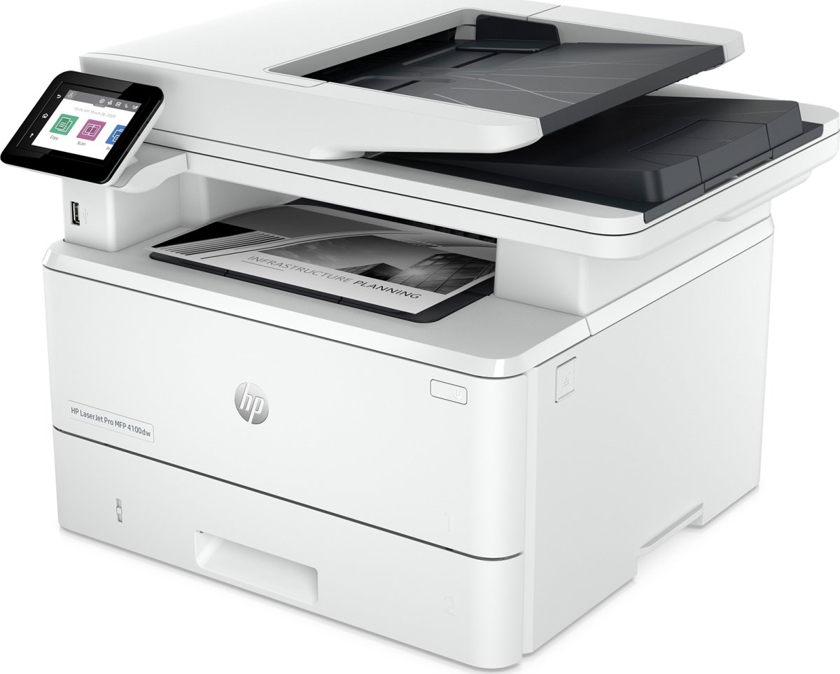 HP LaserJet Pro MFP 4102dw Sort/Hvid Laserprinter
