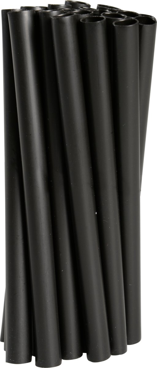 Sugerør, Sort, Flergang, PP, 12 cm, Ø8mm, 250 stk