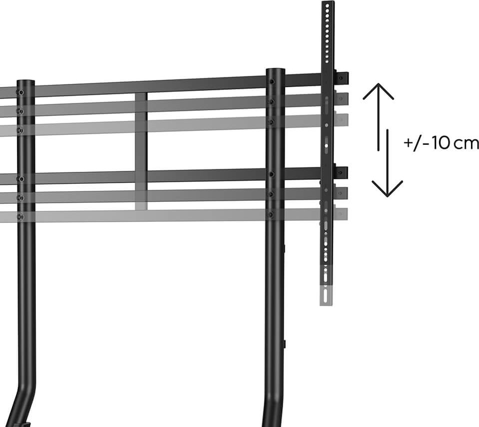 DEMO Hama 49-100" TV-Stander m. hjul, sort