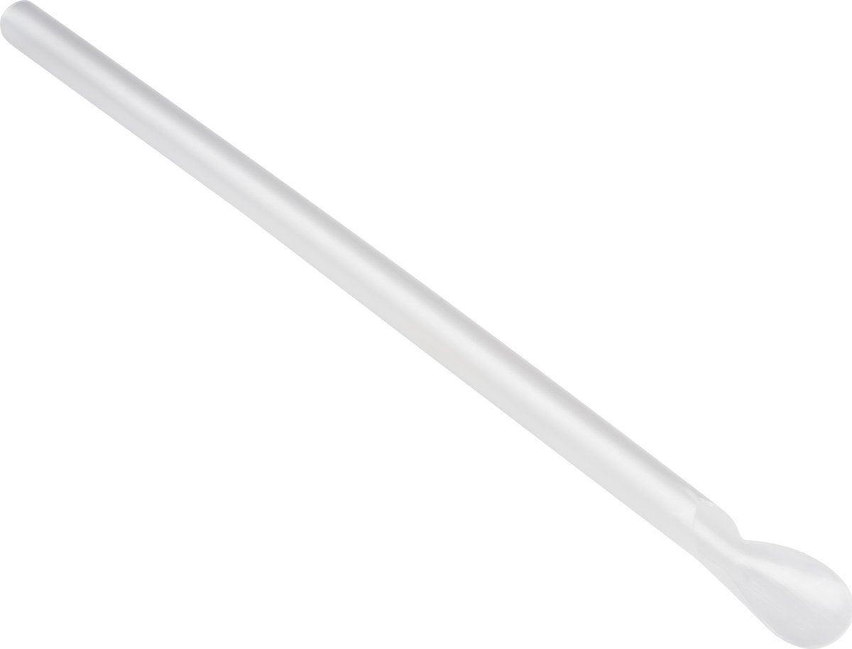 Sugerør m/ske, Klar, Flergang, PP, 21 cm, 250 stk