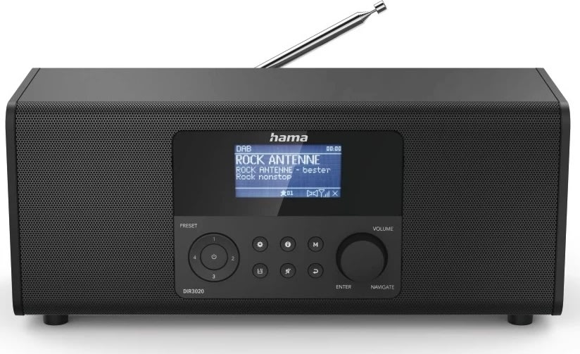 Hama DIR3020BT FM/DAB/DAB+/BT Internetradio, sort