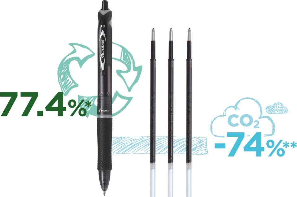 Pilot Acroball Kuglepen | M | Sort