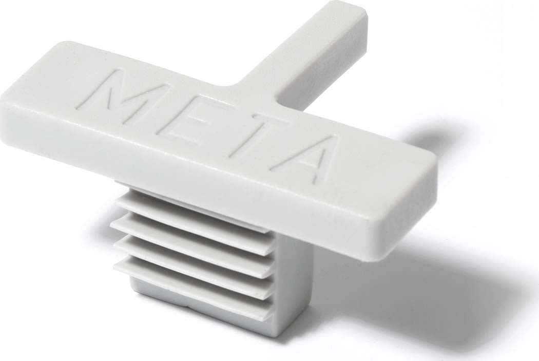 META Clip topstykke i plast til gavl, enkeltsidet
