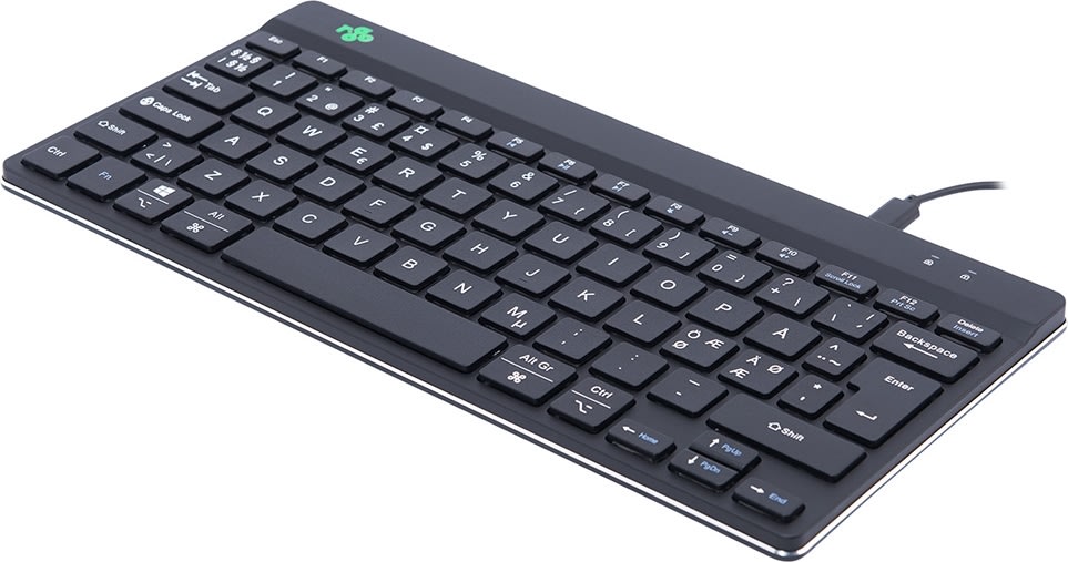 R-Go Compact Break Tastatur, nordisk, sort
