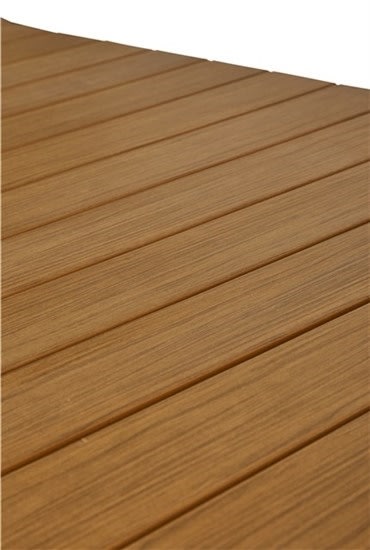 Johan havebord, Sort/Teak, 205/275x100cm,