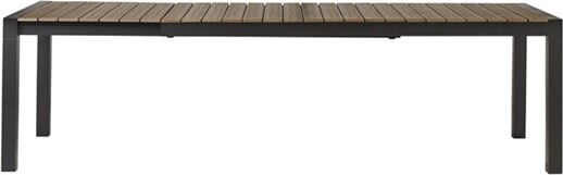 Johan havebord, Sort/Brun, 205/275x100cm