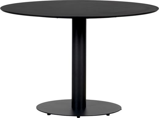 Hector Havebord Ø110 cm, metal/kompofit, sort