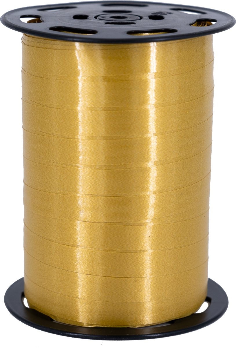 Gavebånd Polyblank, 10mm x 250m, guld