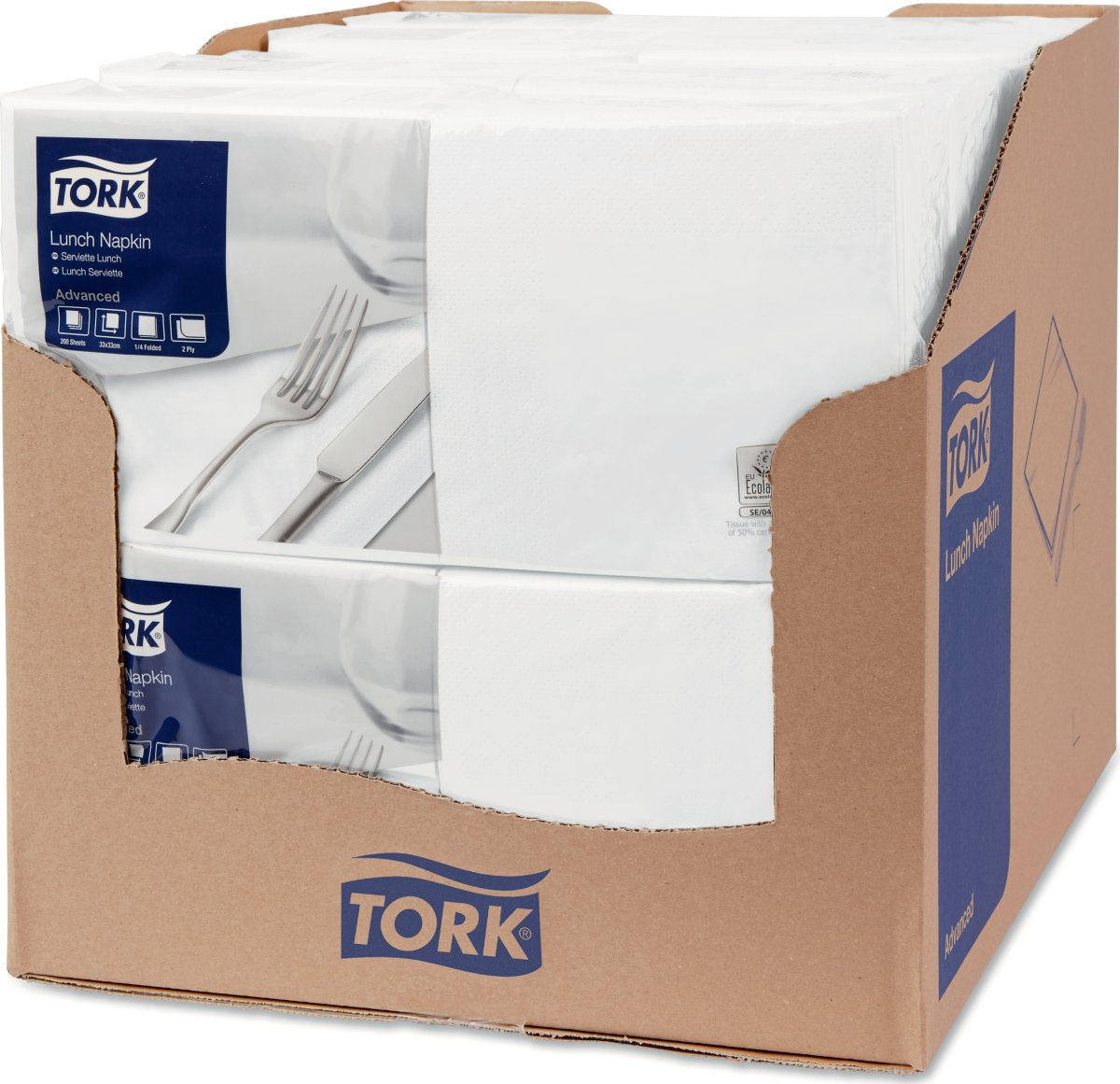 Tork Frokostserviet, 2-lag, Hvid, 200 stk